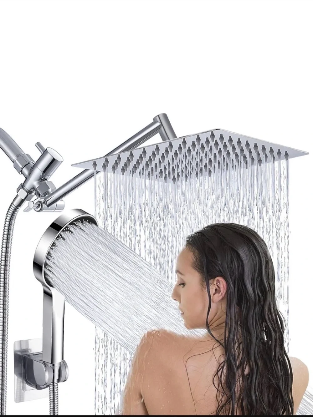 Chrome Rainfall & Handheld Shower System - Modern Shower Set